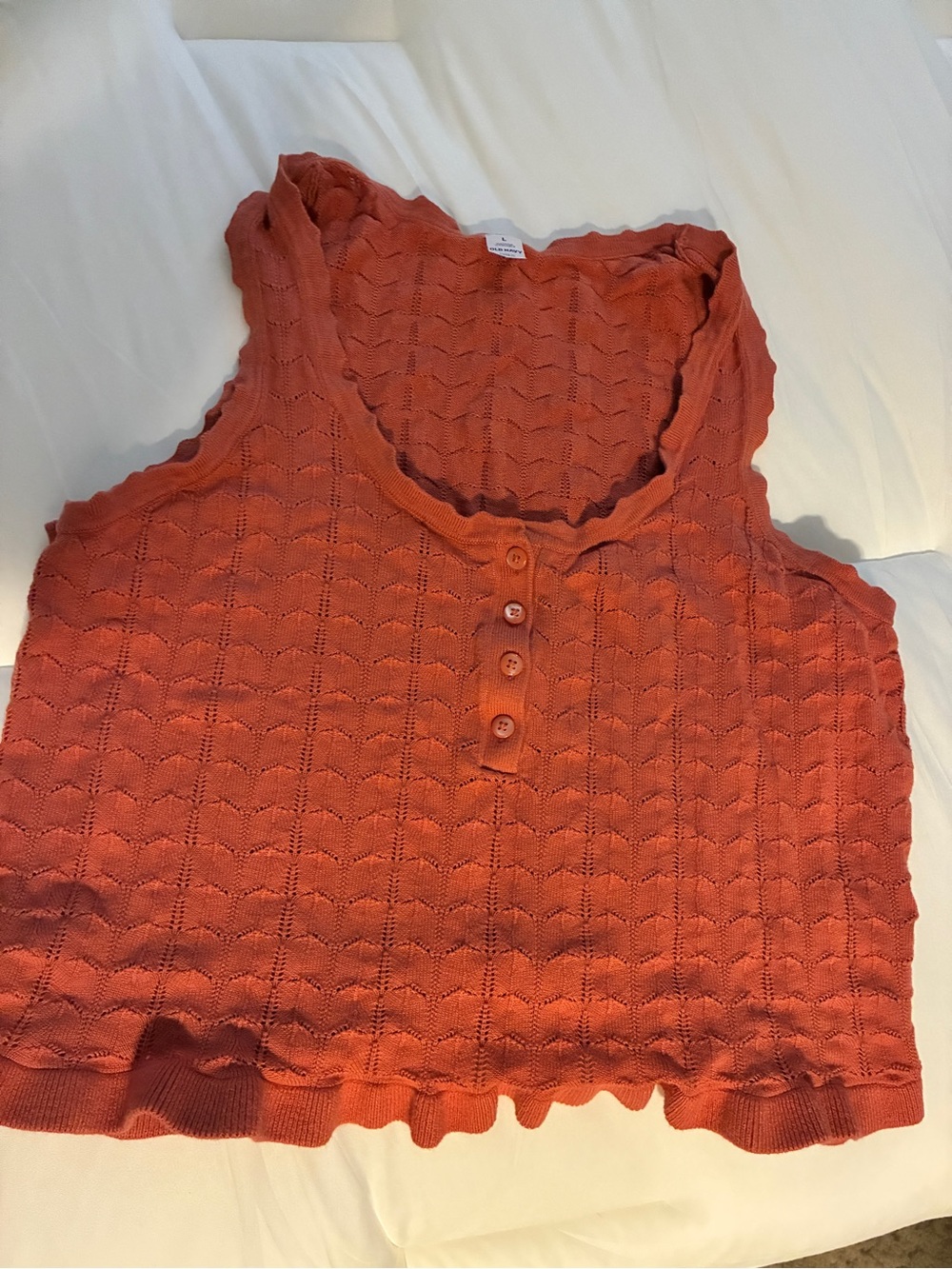 Old Navy Textured Sleeveless Tank in Rust
